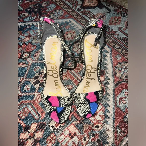 Colorful Sam Edelman heels size 6 - Picture 1 of 2